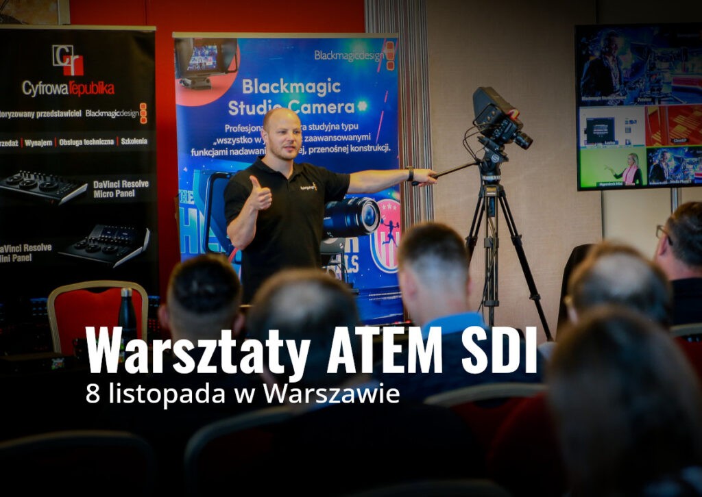 8 listopada razem z Blackmagic Design zorganizowaliśmy warsztaty ATEM SDI w MCC Mazurkas w Ożarowie Mazowieckim.